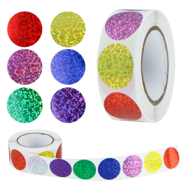 EMW Glitter Circle Stickers