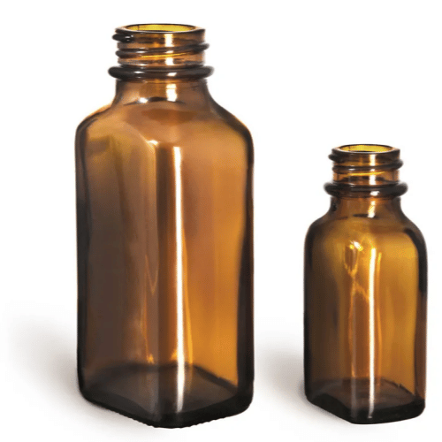 EMW Amber Glass Pharmaceutical Oval Bottles